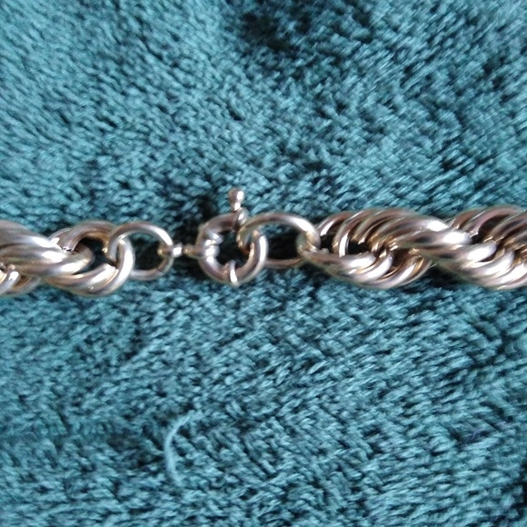 14K Gold Overlay 20 mm Dookie Rope Chain Heavy Nec - Picture 4 of 4